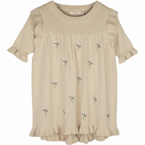 Fliink Sandshell Fame Embr. Knit Dress Relaxed and Effortless