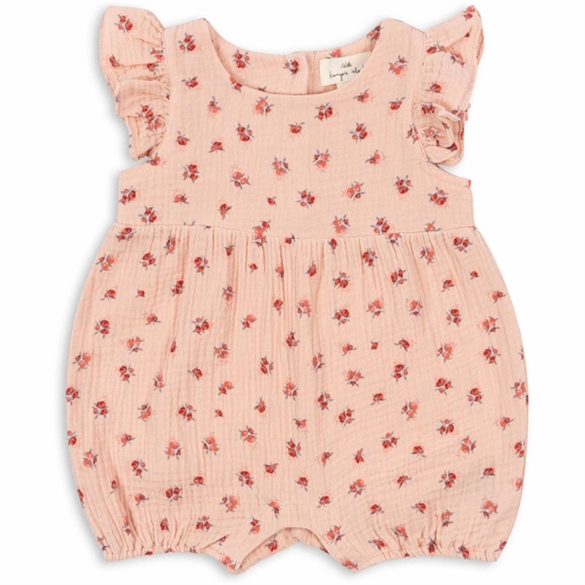 Konges Sl?jd Peonia Pink Coco Frill Romper Timeless fitted silhouette