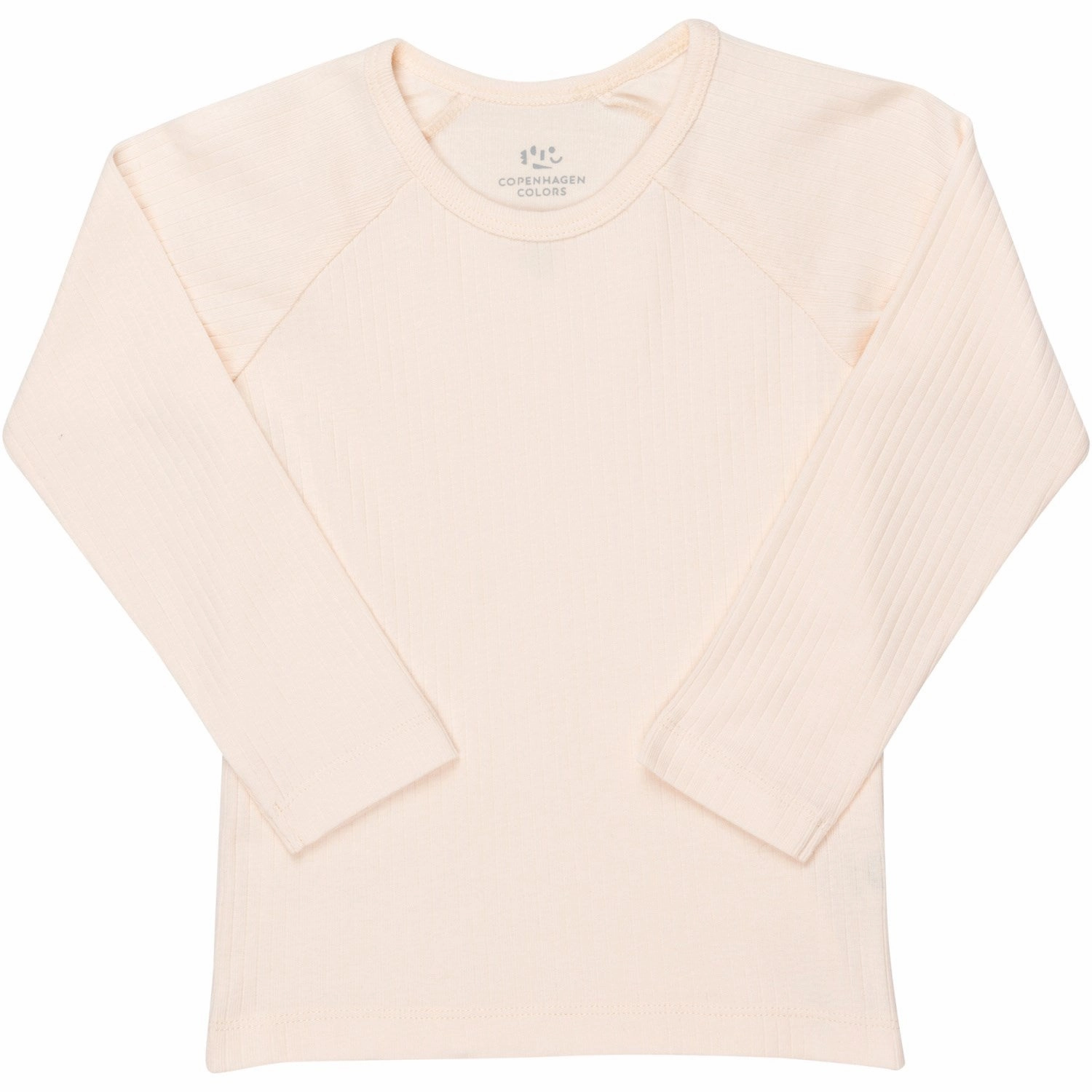Beach Ready COPENHAGEN COLORS Soft Pink Rib Jersey Classic Longsleeve Blouse