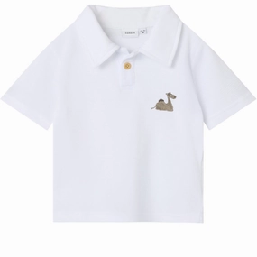 Name It Bright White Janus Regular Polo Lounge Wear