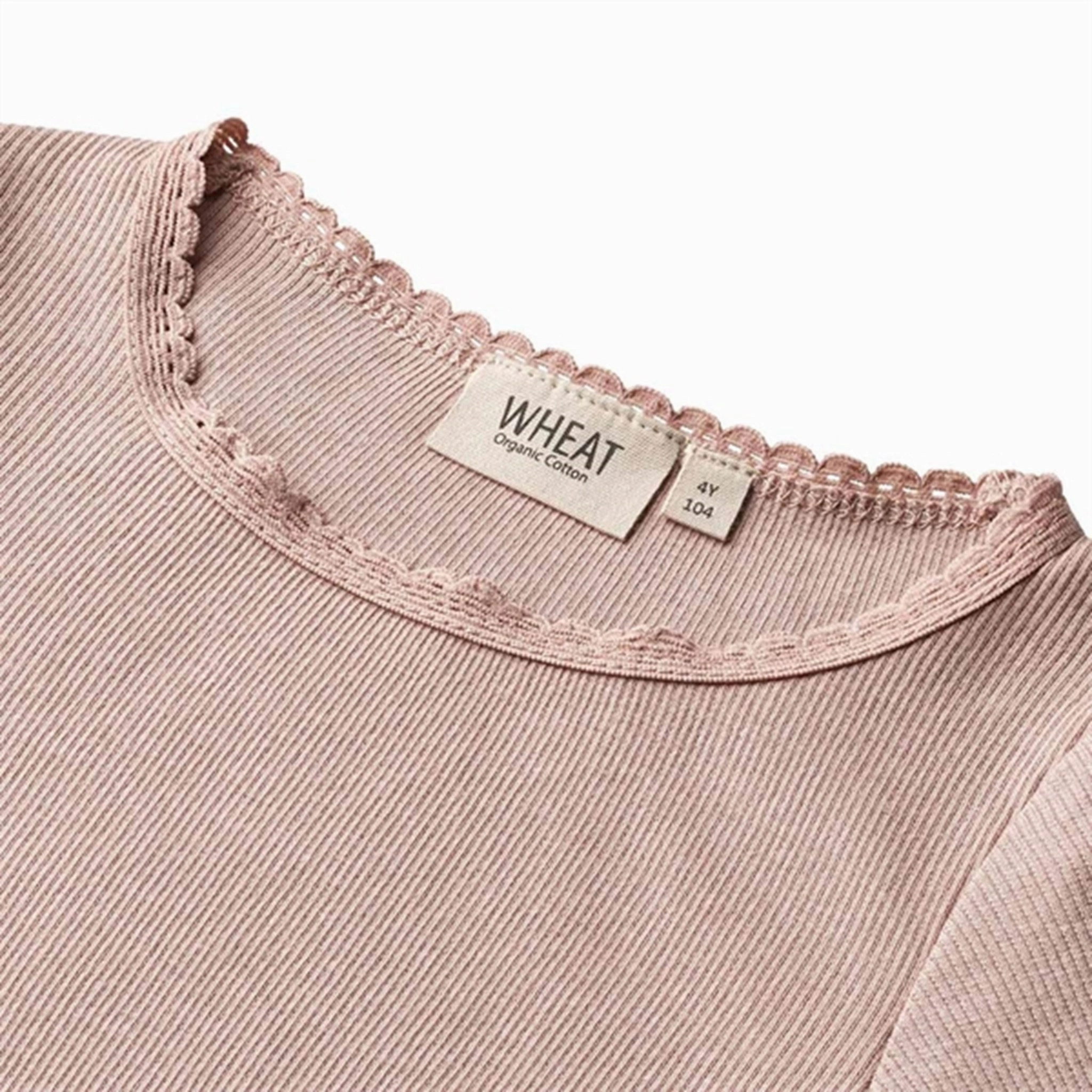 Reinforced Seams Wheat Rose Melange Rib Blouse Lace