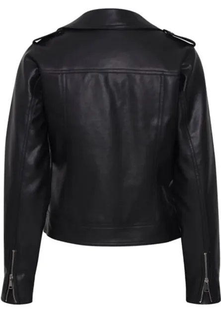 layering option b.young giubbino Chiodo in ecopelle da donna Acomy Biker 20812640 200451 nero