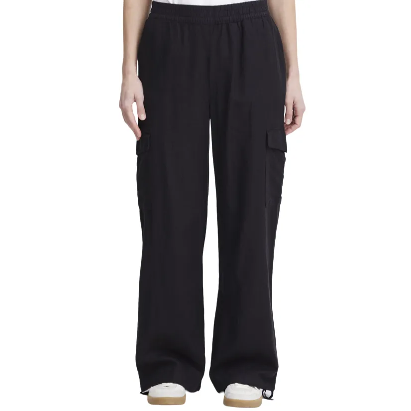 b.young pantalone cargo da donna Byfalakka 20814564 200451 nero Organic Cotton