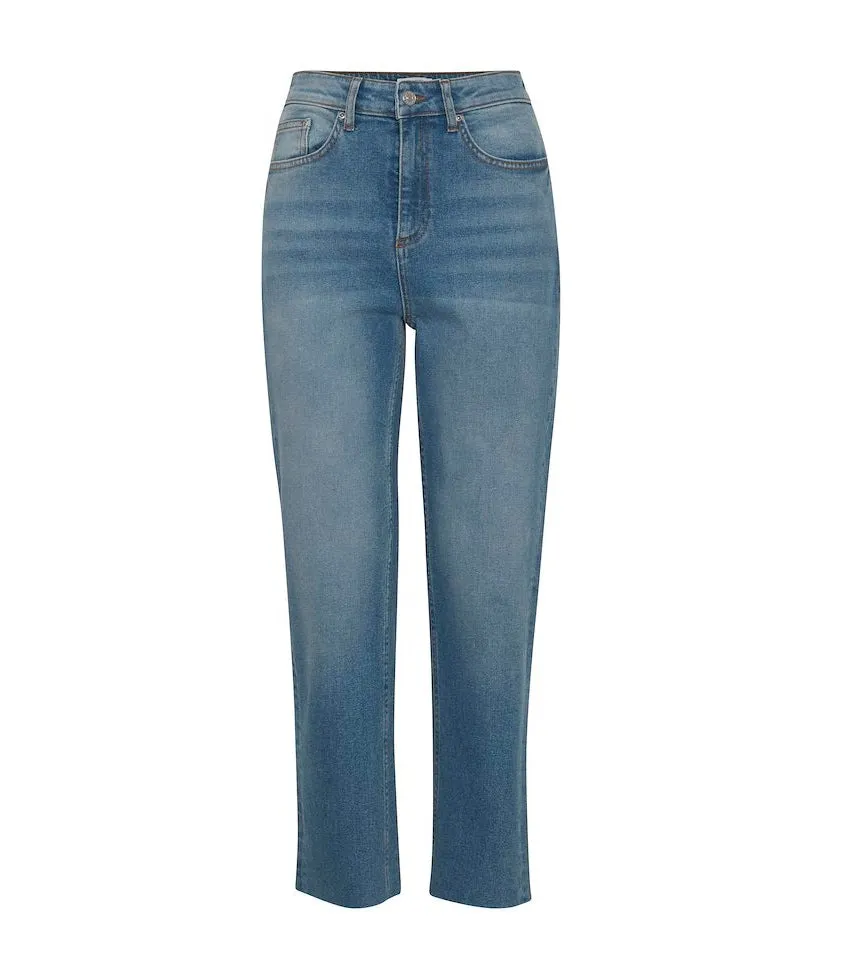 Layered Protection b.yuong Pantalone Jeans da donna Kato Kolla 20810924 200460 light blue denim