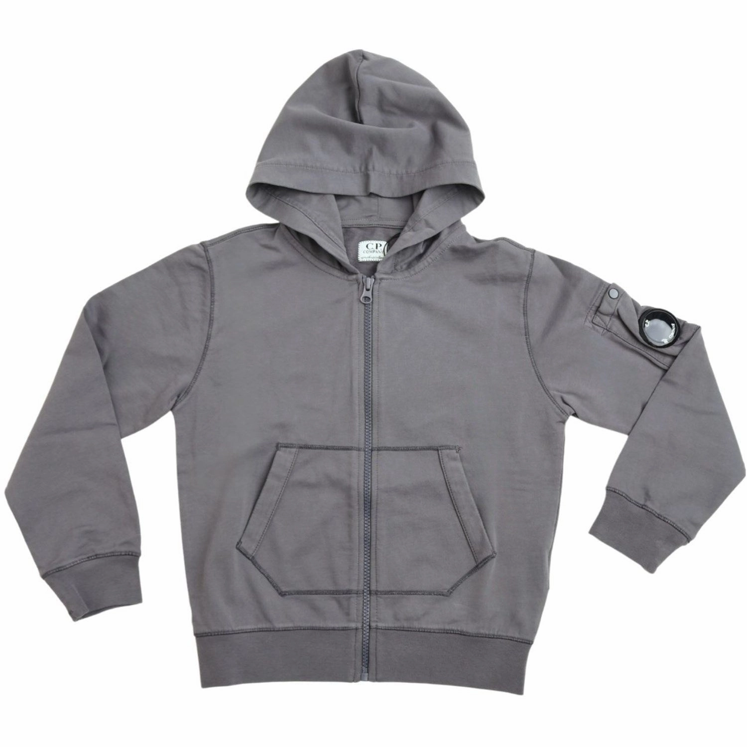 Urban Street Style All Season Outfit C.P. Company Anthracite Grey Zip Sweatshirt/Hood