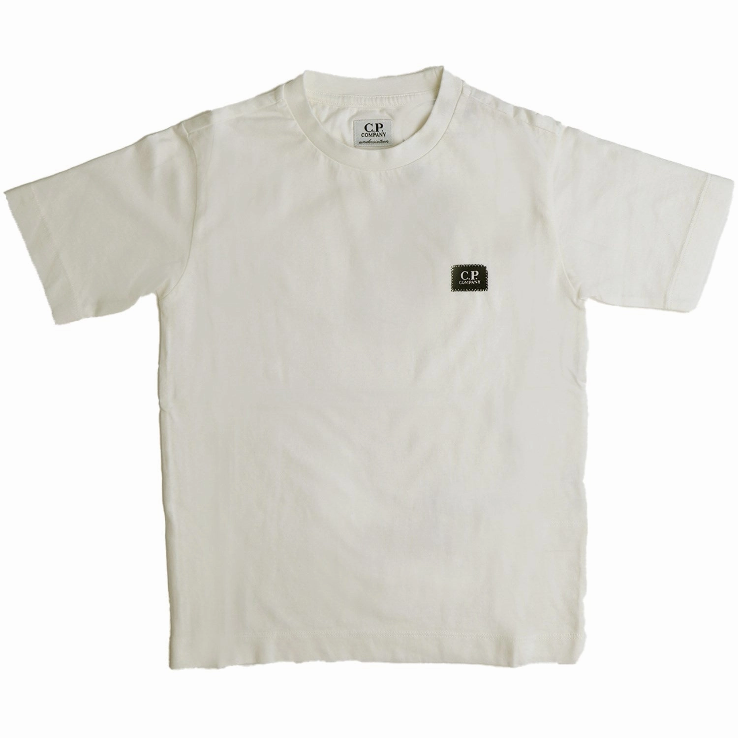 C.P. Company Gauze White T-Shirt Short Sleeve Colorfast Material
