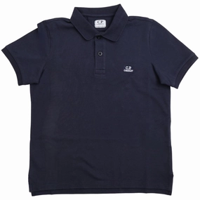 Weekend Style Unstructured Hem C.P. Company Total Eclipse Blue Polo Shirt