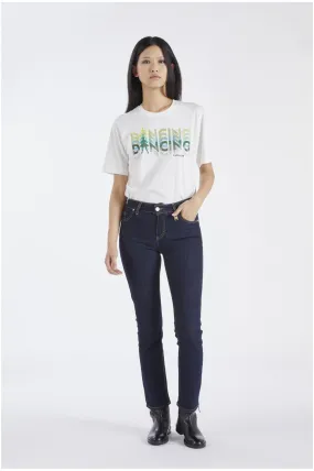 Flattering Design Wear Caf??Noir Audrey denim slim ida donna superstretch C7JJ1001 B009 indaco