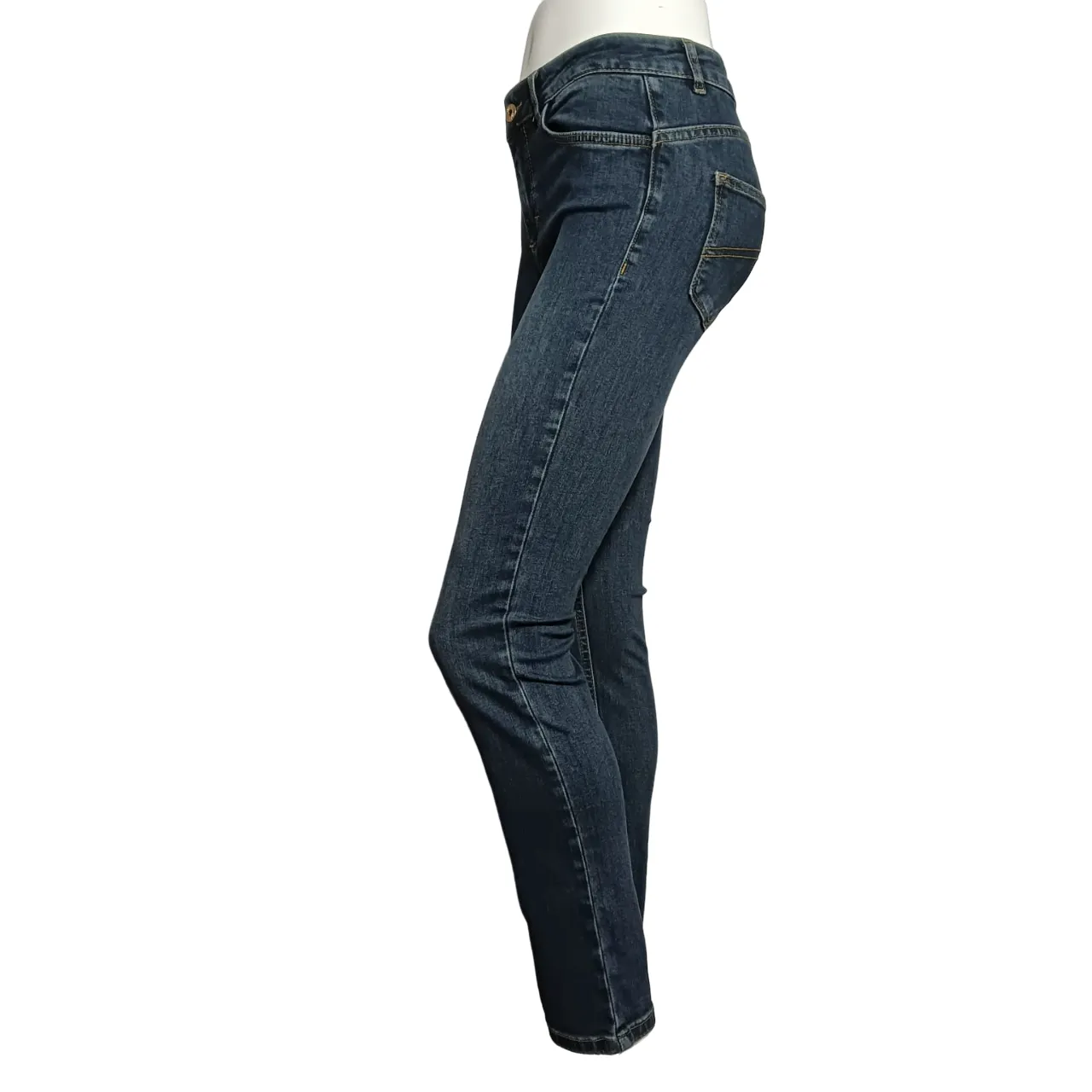Caf??Noir pantalone jeans da donna svasato e corto c7 JJ1019 B009 indaco All-day Comfort Timeless Layers