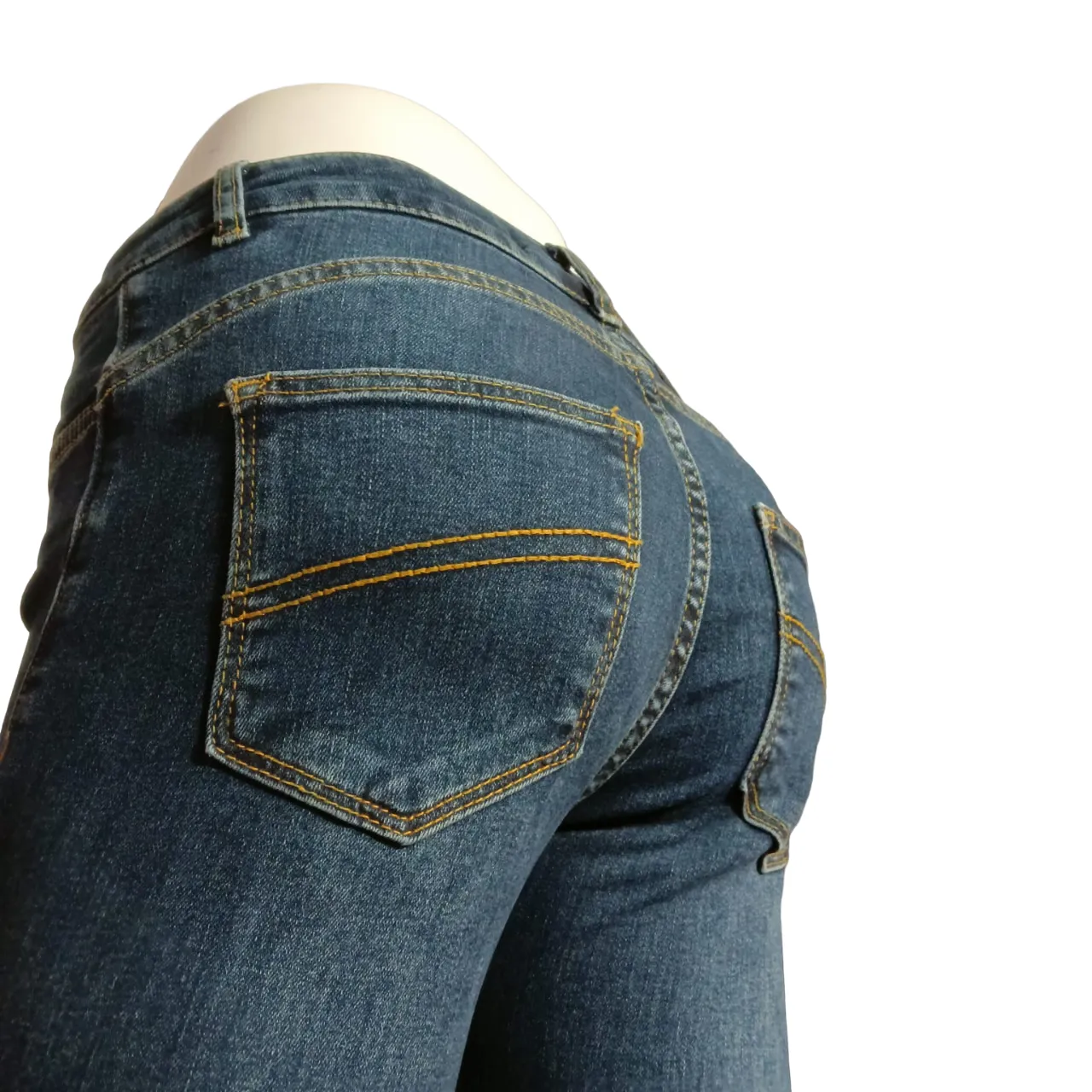 Caf??Noir pantalone jeans da donna svasato e corto c7 JJ1019 B009 indaco LightweightDesign Timeless Fit