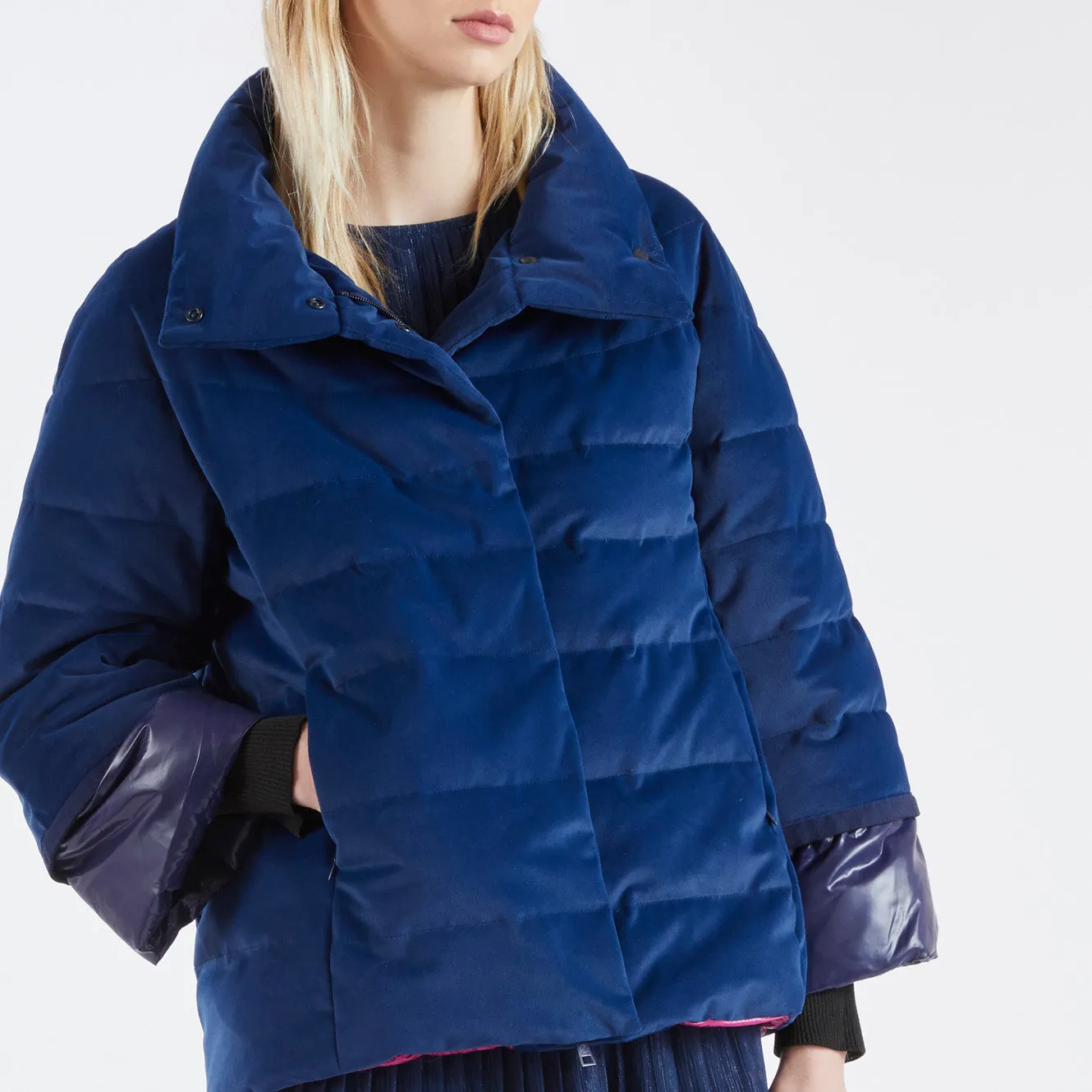 Chain Beret Caf??Noir Piumino Svasato da donna C7JN0032 B012 blu