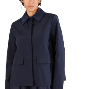 hot - weather option Pocket-square Caf??Noir spolverino corto da donna in  tessuto tecnico C7JI0089 B020 blu