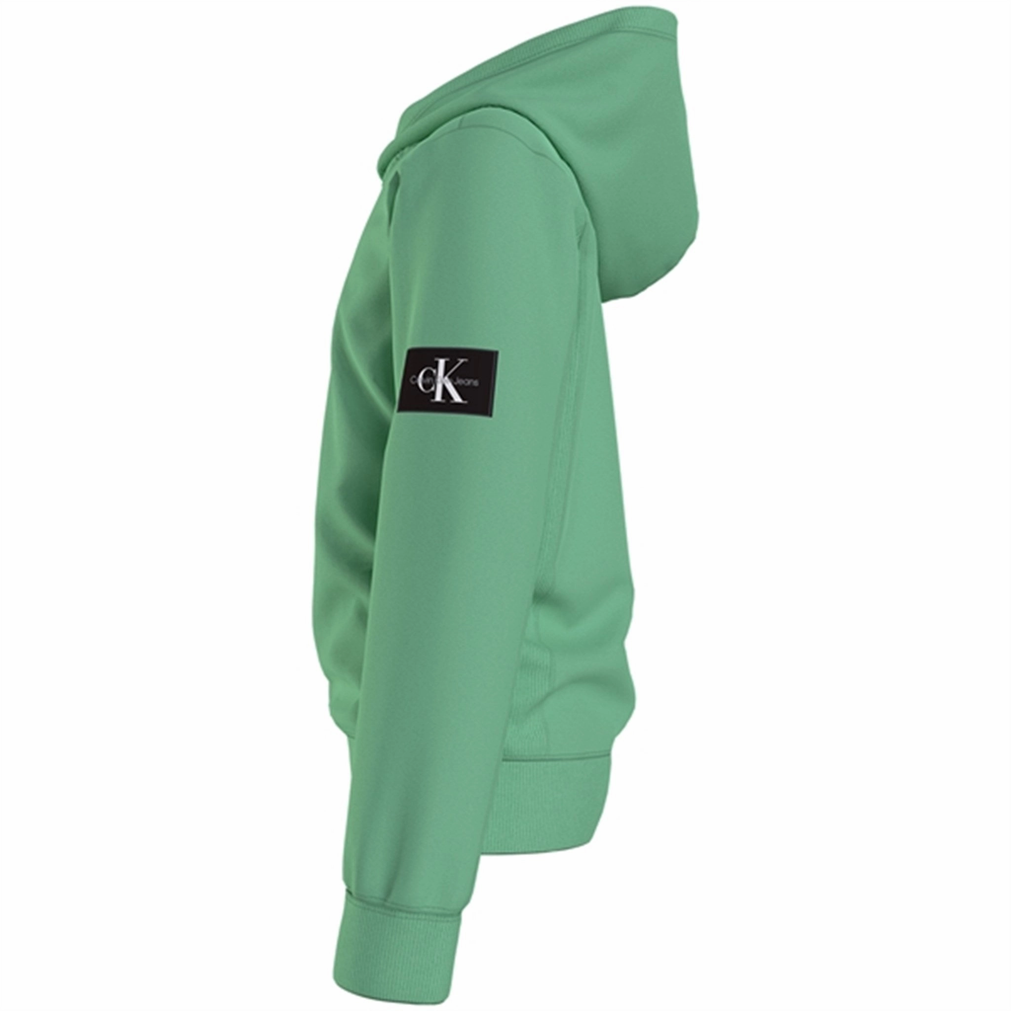 Calvin Klein Badge Rib Hoodie Neptunes Wave Stretch Fabric Technology Kangaroo Pocket