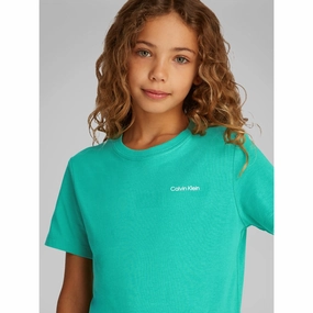 Modern Outfit informal gathering Calvin Klein Bahama Green Chest Inst.Logo Ss T-Shirt