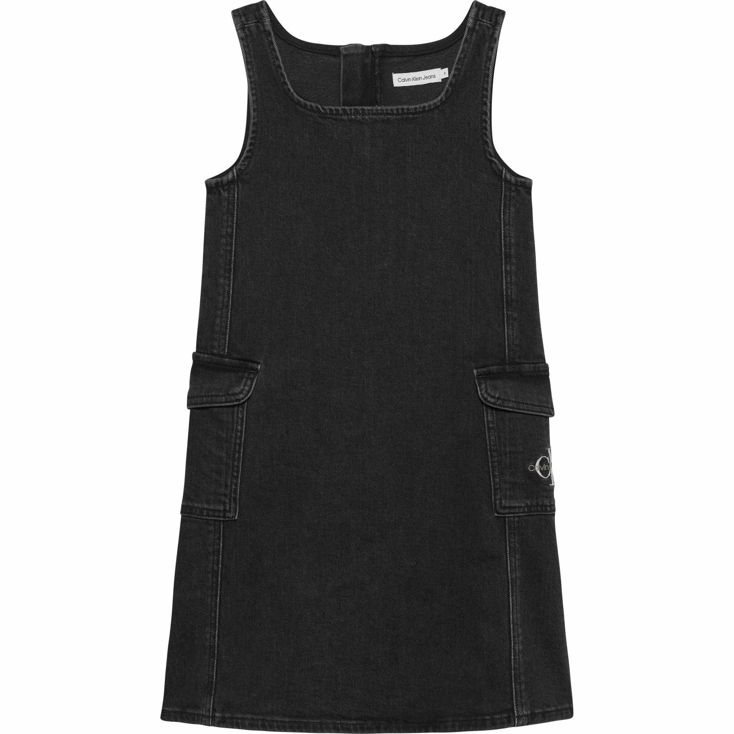 Calvin Klein Charcoal Grey Rgd Denim Dress Vibrant Design