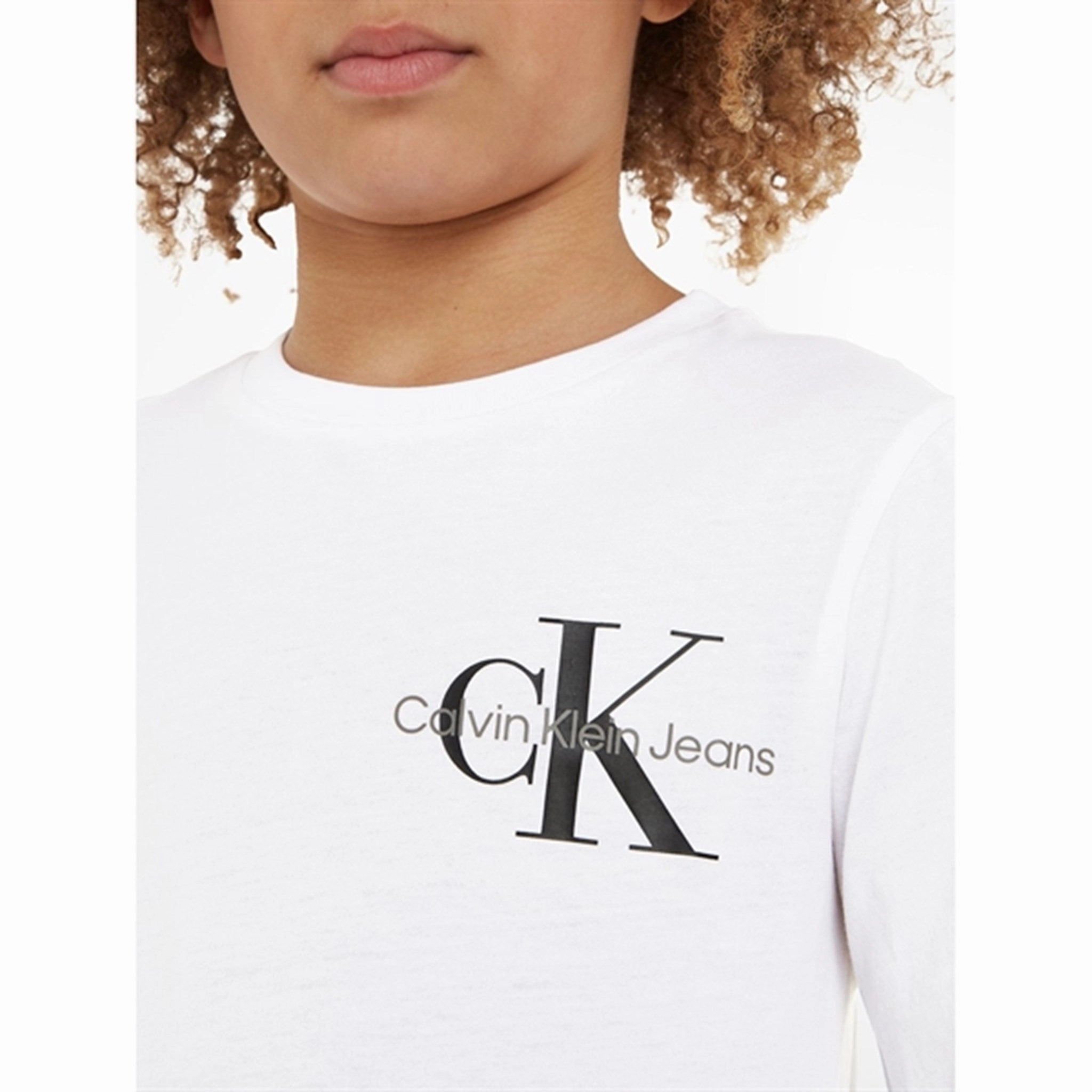 Travel Essential Cocktail Party Calvin Klein Chest Monogram Ls Blouse Bright White