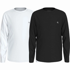 Rugged Style Calvin Klein Ck Black / Bright White 2-Pack Chest Mono Blouse