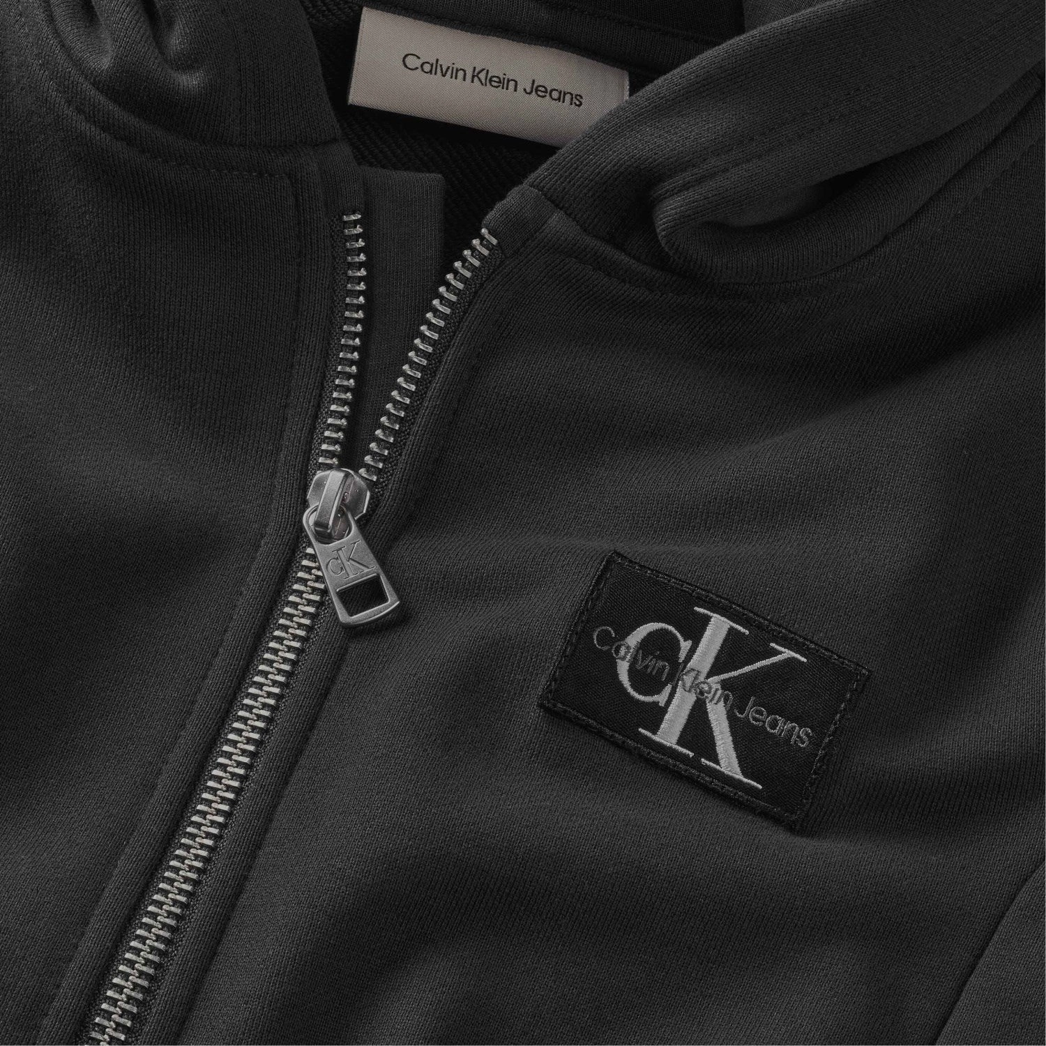 Calvin Klein Ck Black Badge Zip-Through Hoodie Retro Vibe Exclusive piece