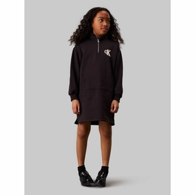 Style Ease Calvin Klein Ck Black Teddy MonAndram Zip Fleece Dress