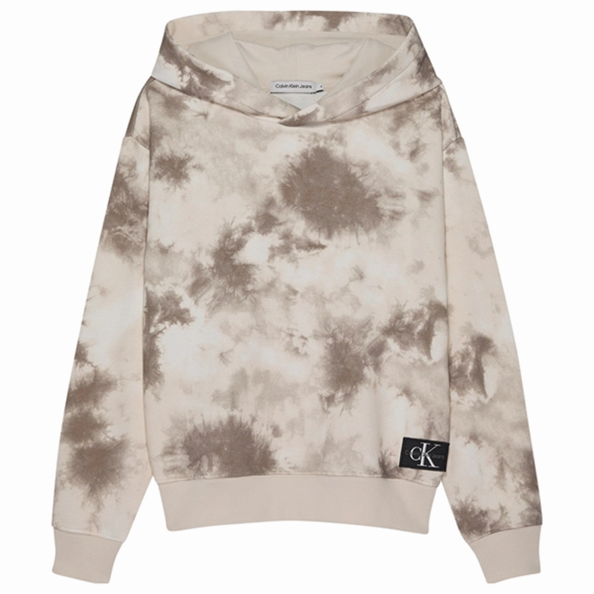 Calvin Klein Hoodie Tie Dye Aop Colorblock Panel Design Minimalist Outfit