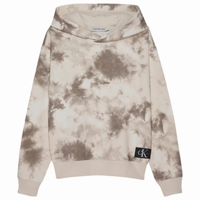 Calvin Klein Hoodie Tie Dye Aop Adjustable Drawstrings