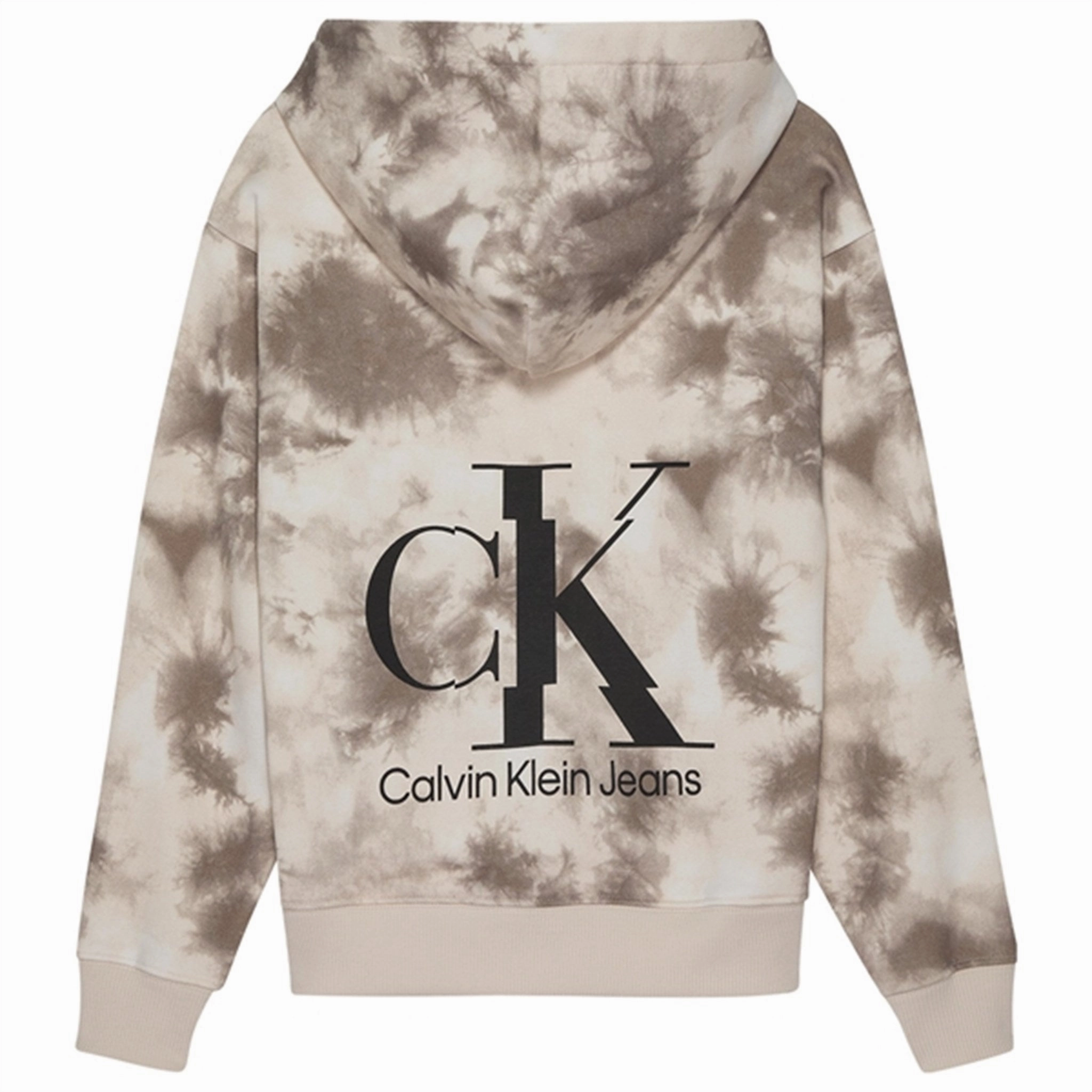 Collapsible Hood Fashion Layer Calvin Klein Hoodie Tie Dye Aop