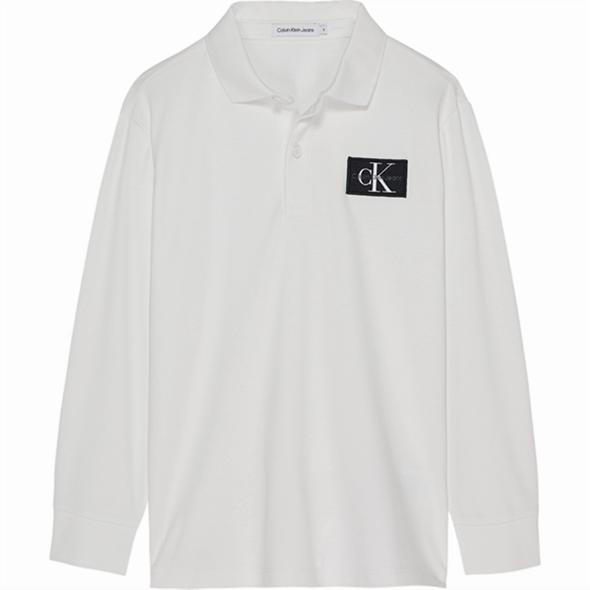 Calvin Klein Jersey Logo Polo Bright White Smart Office