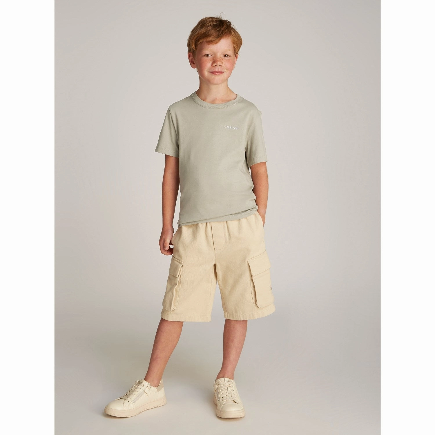 Relaxed Wear Collared Calvin Klein Laurel Oak Chest Inst.Logo Ss T-Shirt