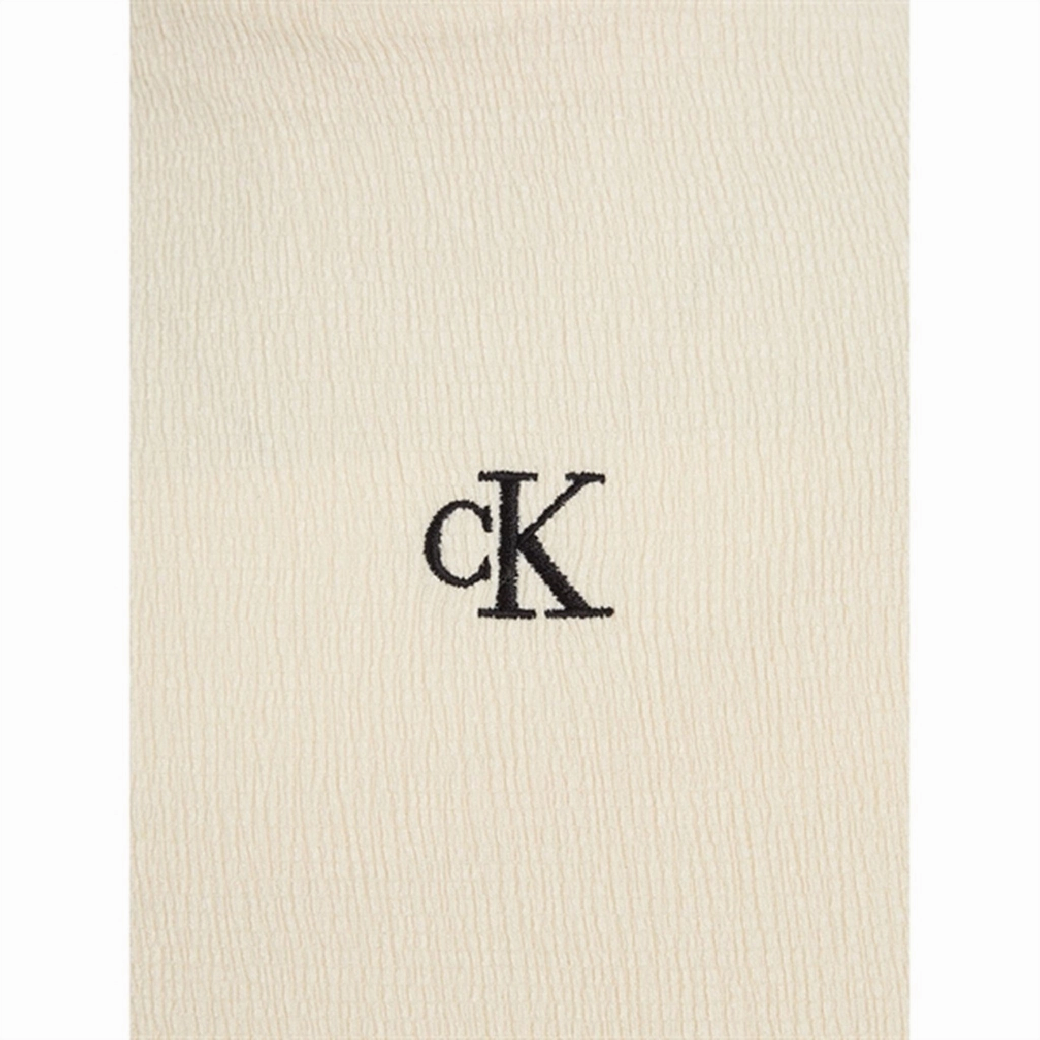 Seam Free Back Calvin Klein Light Crinkle T-Shirt Whitecap Gray