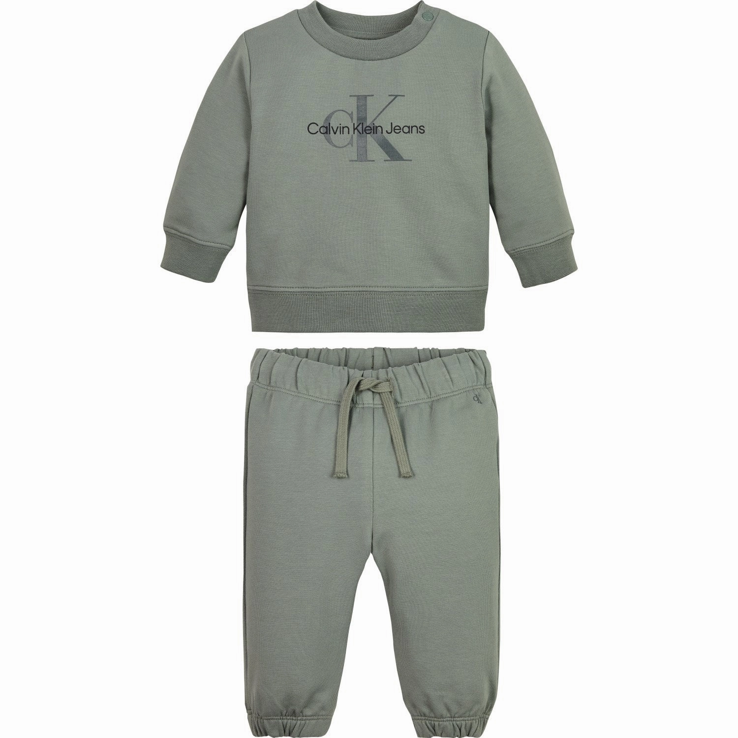 NonChafingCuffs Sporty Look Calvin Klein Meteor Green Monochram CN Sweat Set