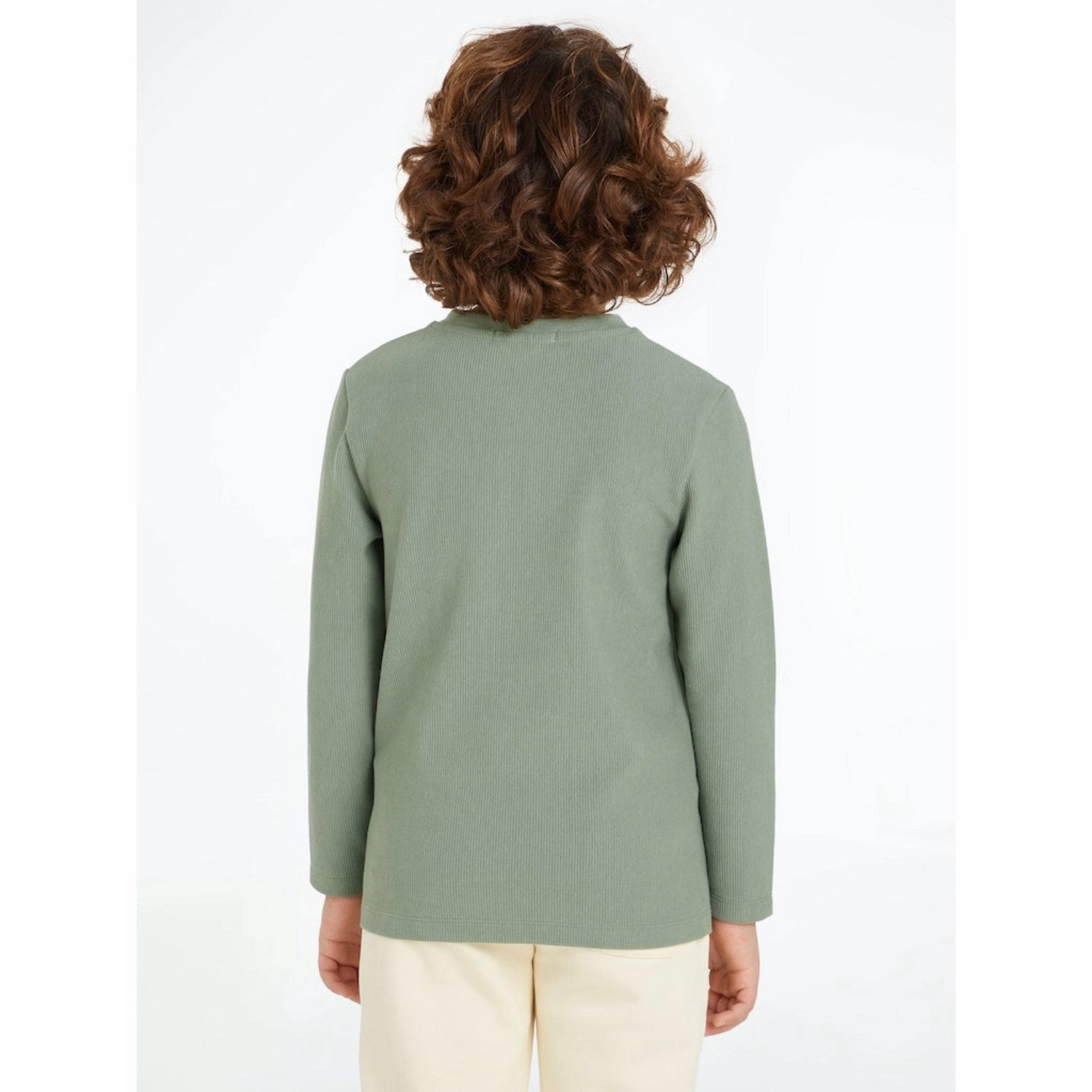 Calvin Klein Meteor Green Ottoman Mono Lwk Blouse Quick Release Placket