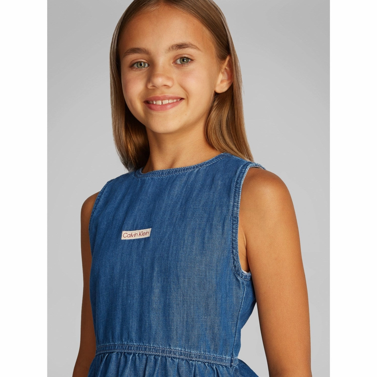 Long Lines Sleek and Simple Calvin Klein Mid Serenity Denim Lw Mid Serenity Shirt Dress