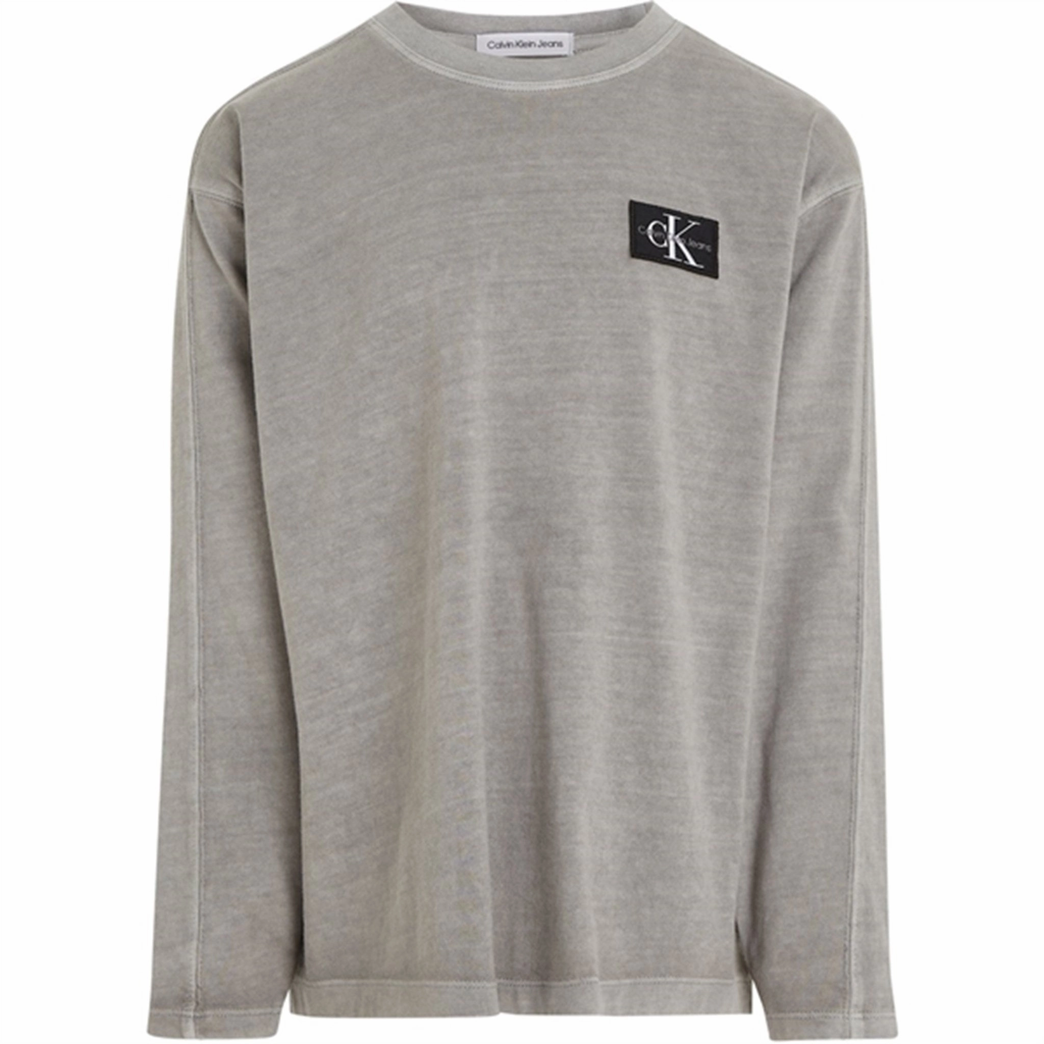 Pocket Detailing Calvin Klein Mineral Dye Badge Blouse Ck Black