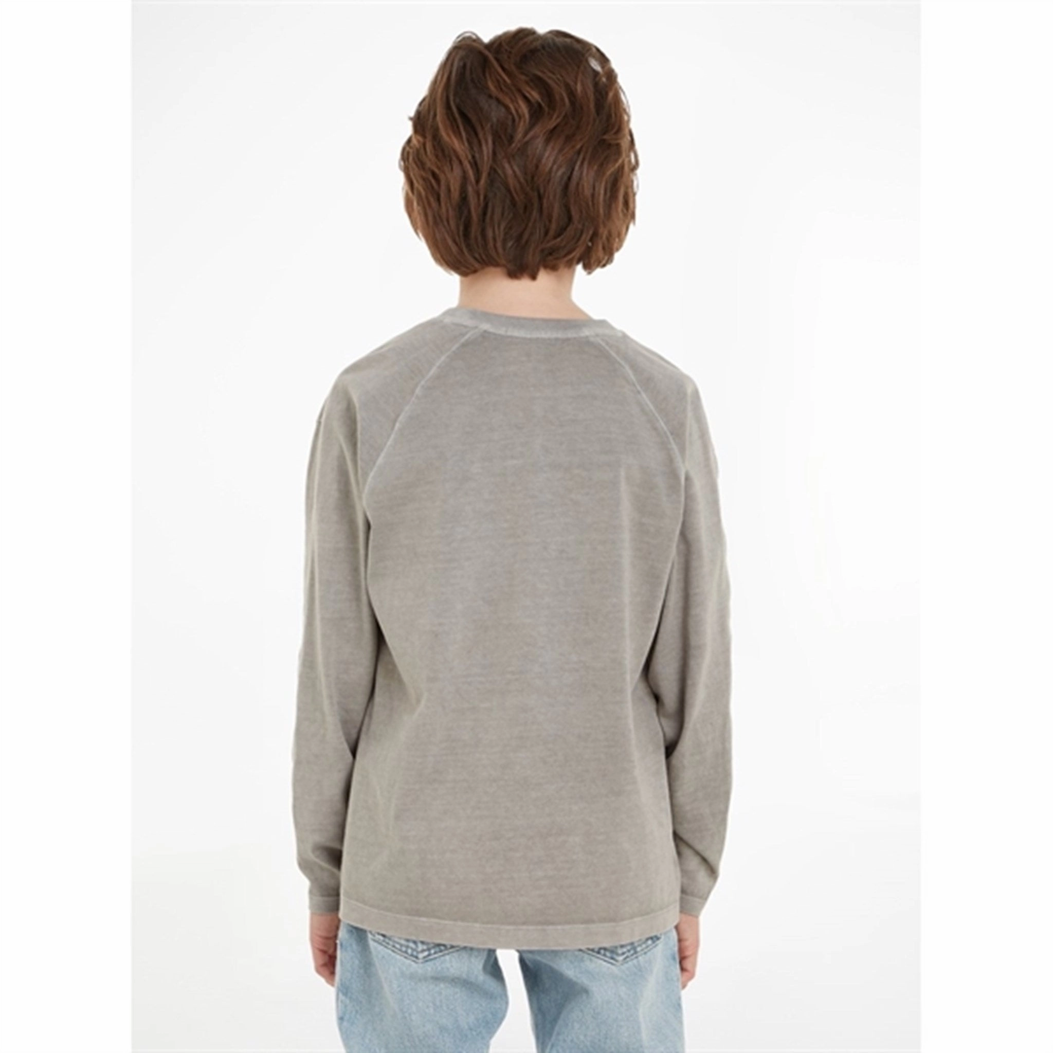 Calvin Klein Mineral Dye Badge Blouse Ck Black Camouflage Print Lightweight Construction