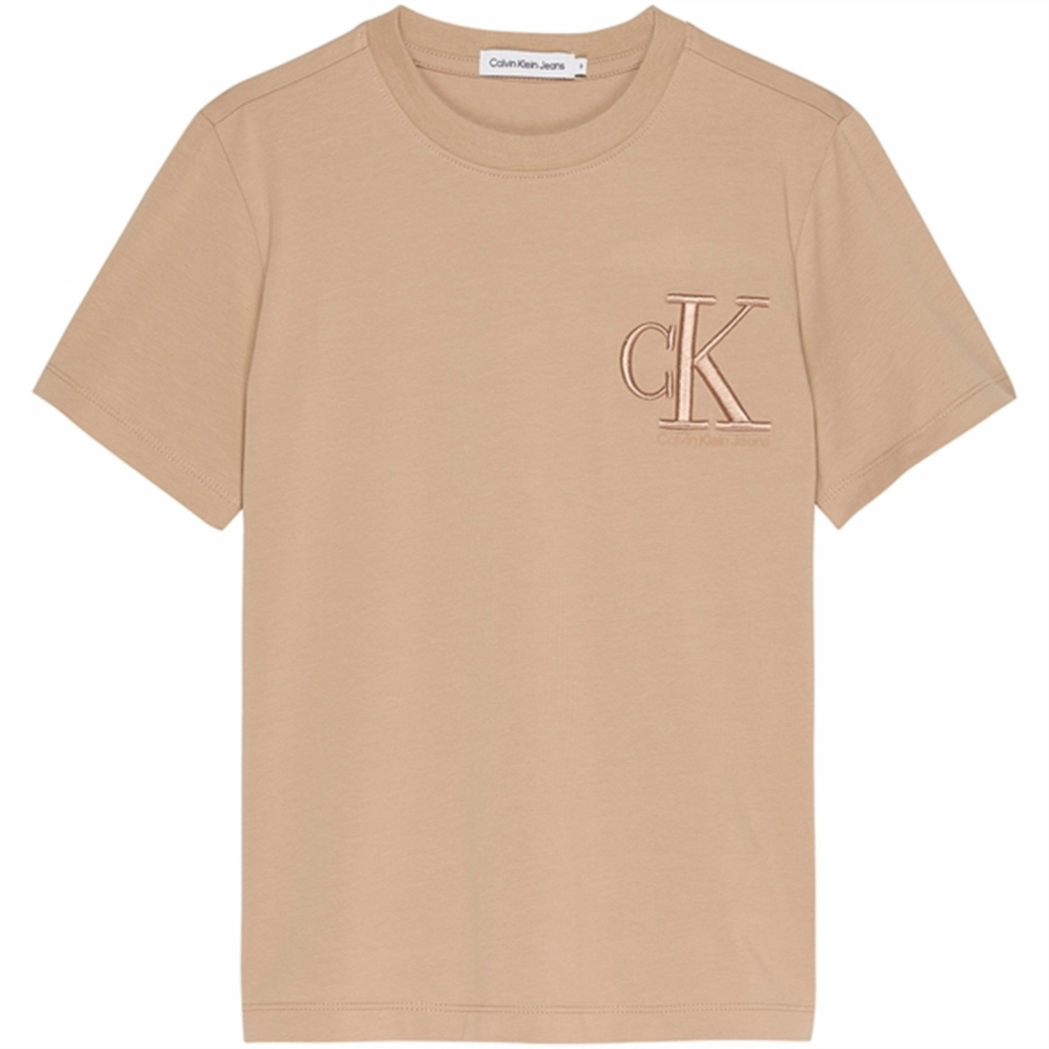 Calvin Klein Monogram Embro Logo T-Shirt Travertine Practical Comfort