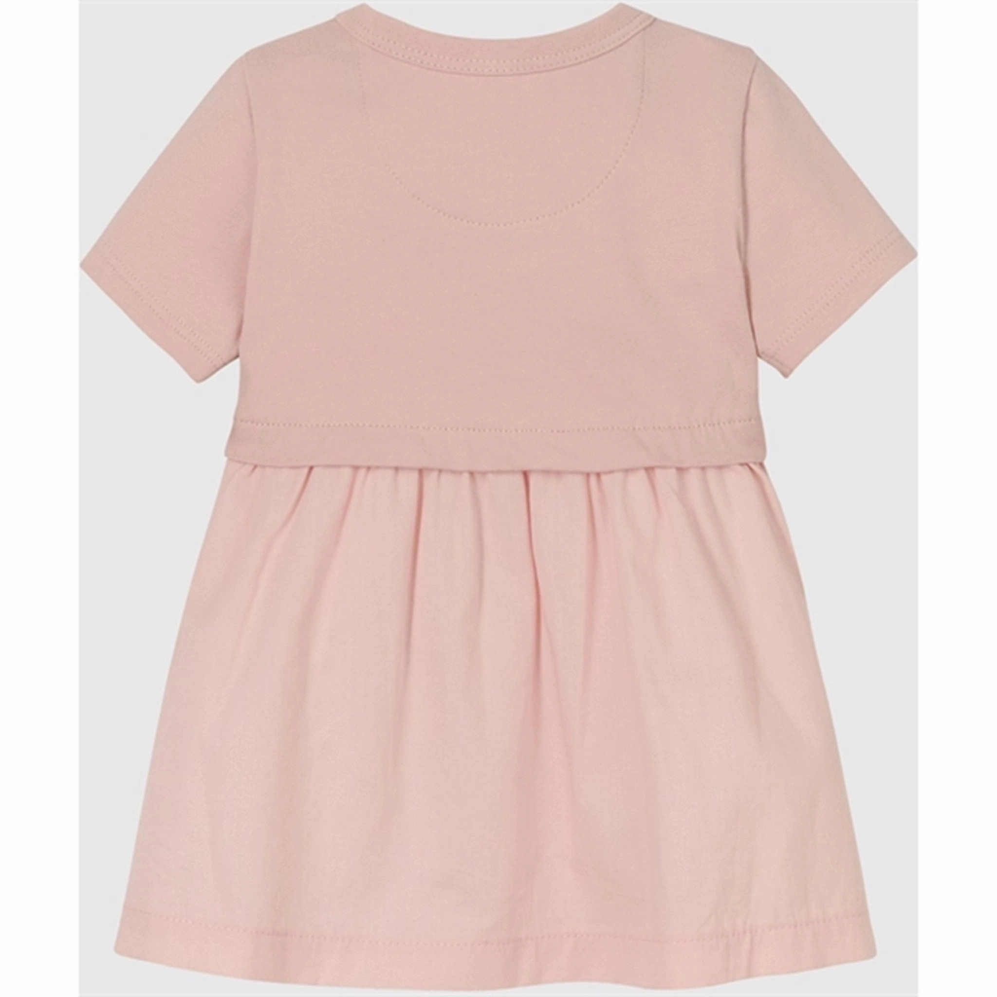 Shine Skin Natural Silhouette Calvin Klein Monogram Logo Mix Media Dress Sepia Rose