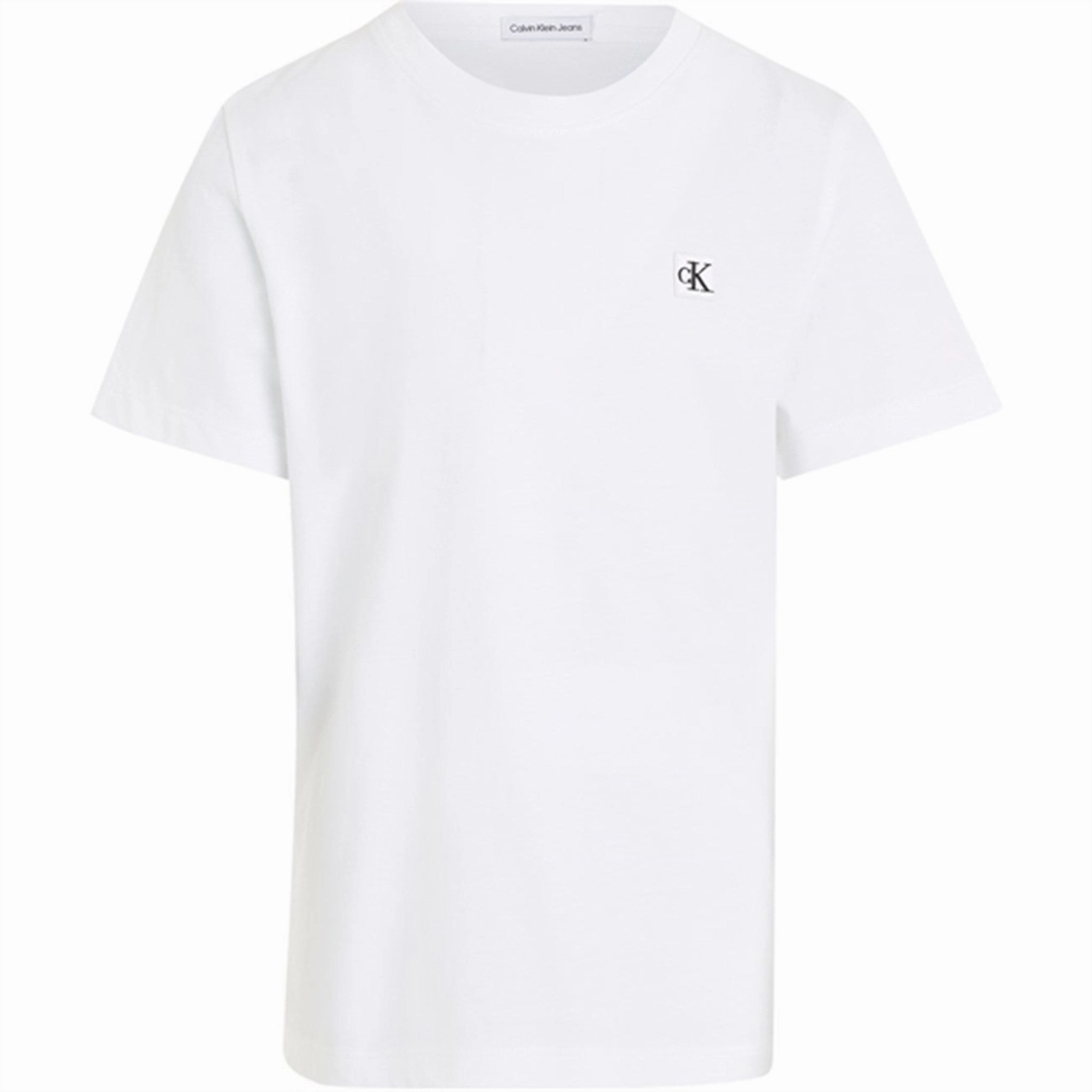 Abstract print Thermal Regulation Layer Calvin Klein Monogram Mini Badge T-Shirt Bright White