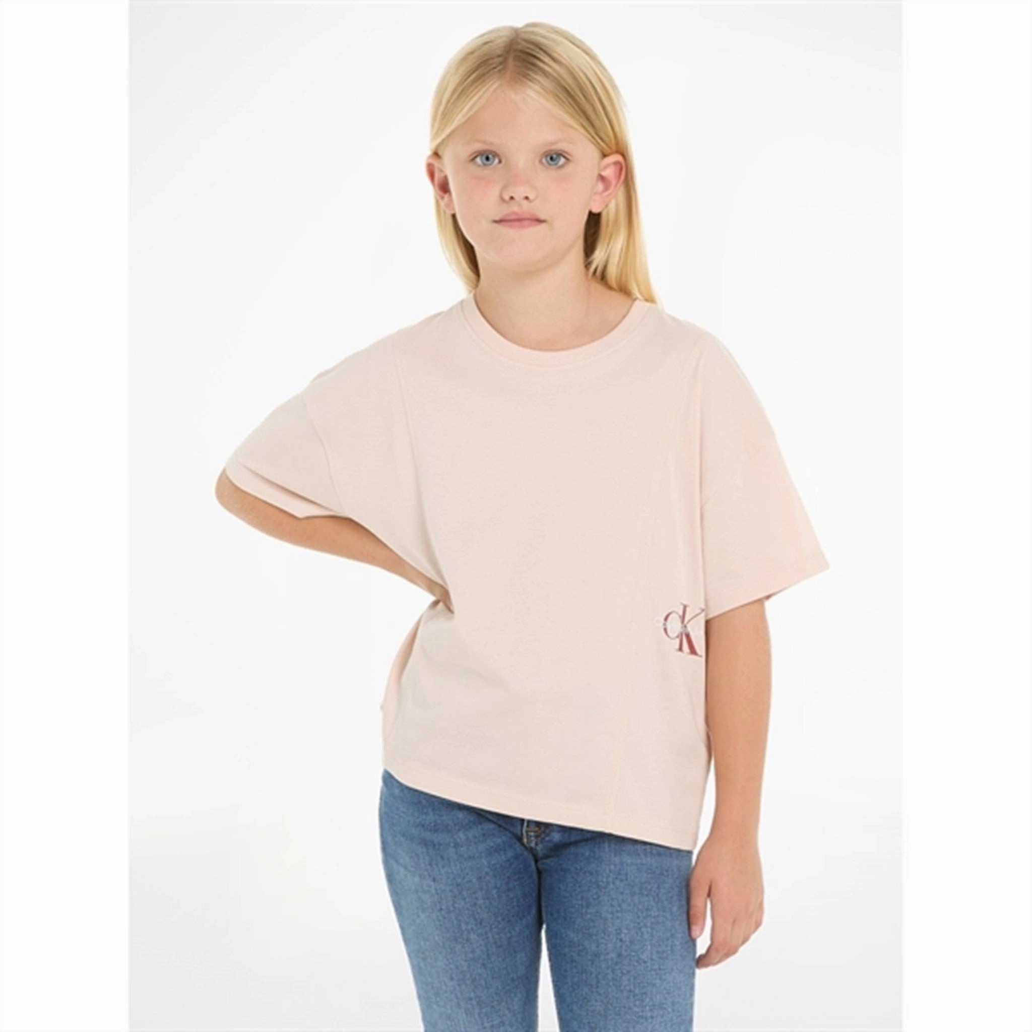 Durable Color Retention Calvin Klein Monogram Off Placed T-Shirt Sepia Rose