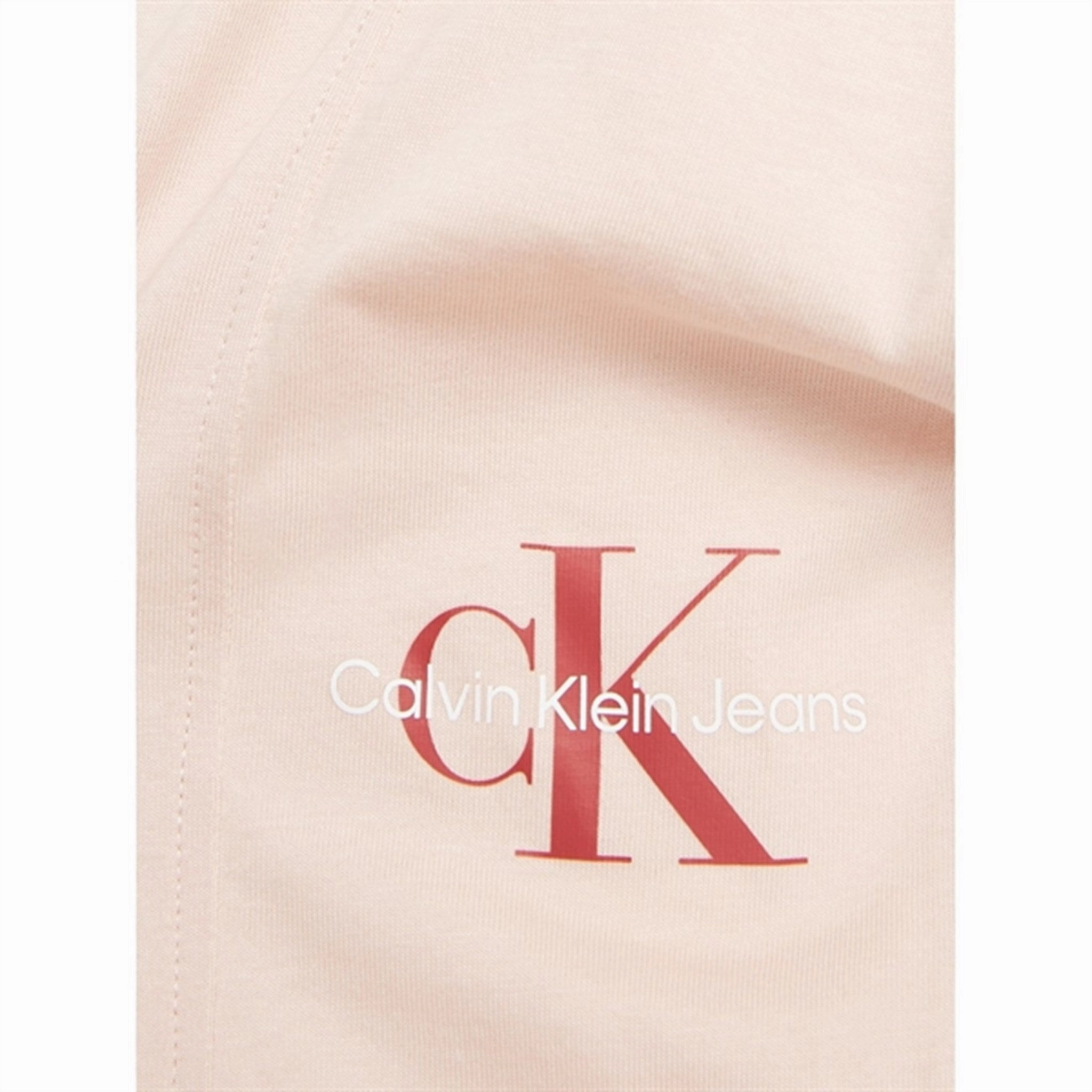 Calvin Klein Monogram Off Placed T-Shirt Sepia Rose Low Impact Dye
