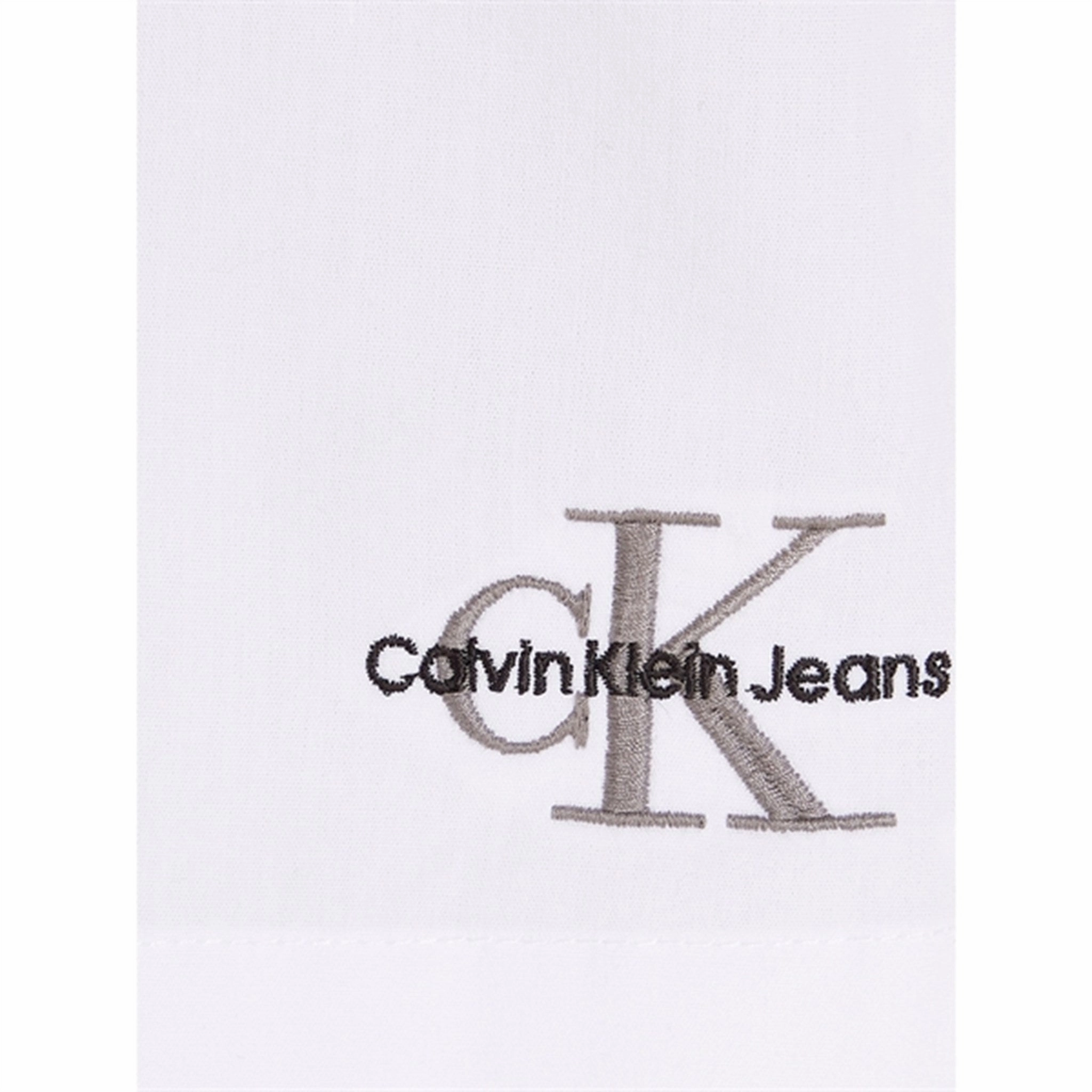Twill Weave Winter Comfort Calvin Klein Monogram Sleeveless Shirt Bright White
