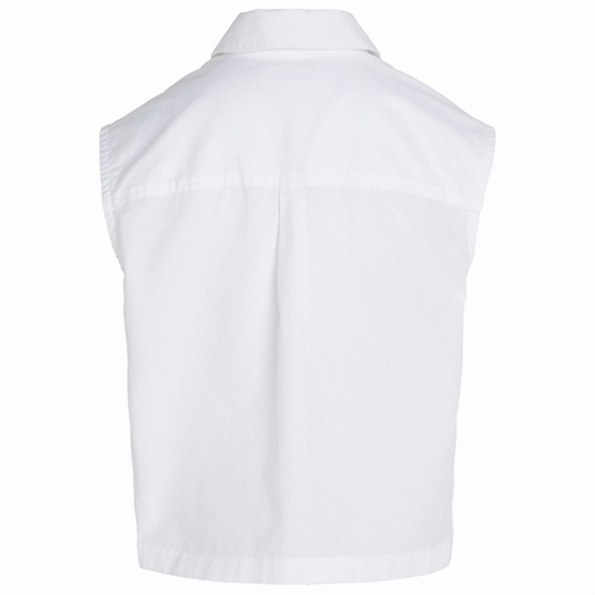 Calvin Klein Monogram Sleeveless Shirt Bright White Checkered Print