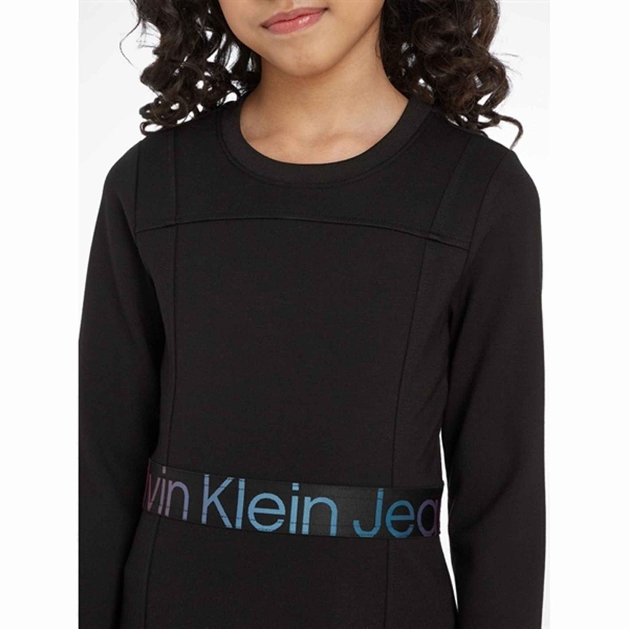 Calvin Klein Punto Tape Ls Dress Ck Black Street Mode Cozy Vibes