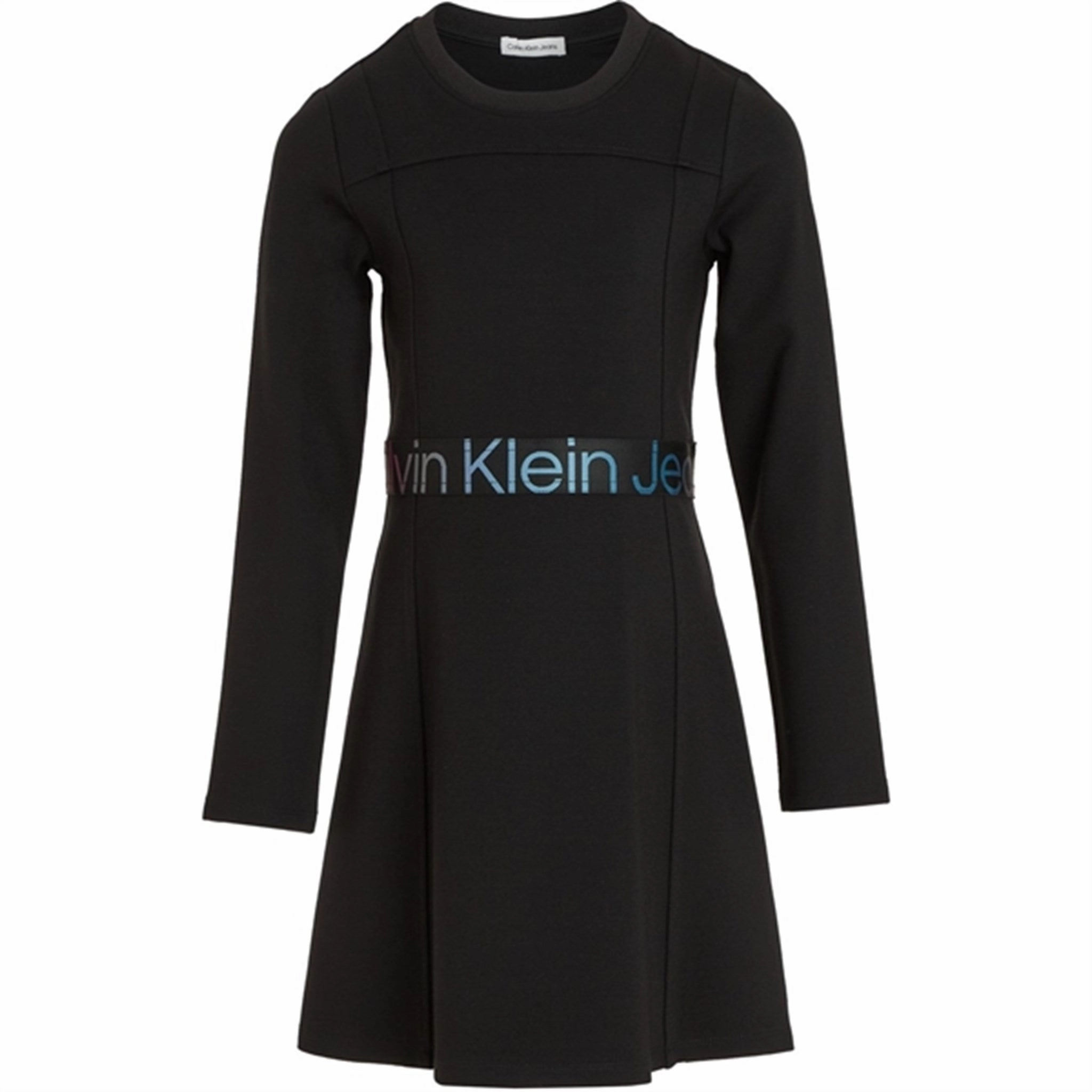 Calvin Klein Punto Tape Ls Dress Ck Black Quiet Mood Simple Style
