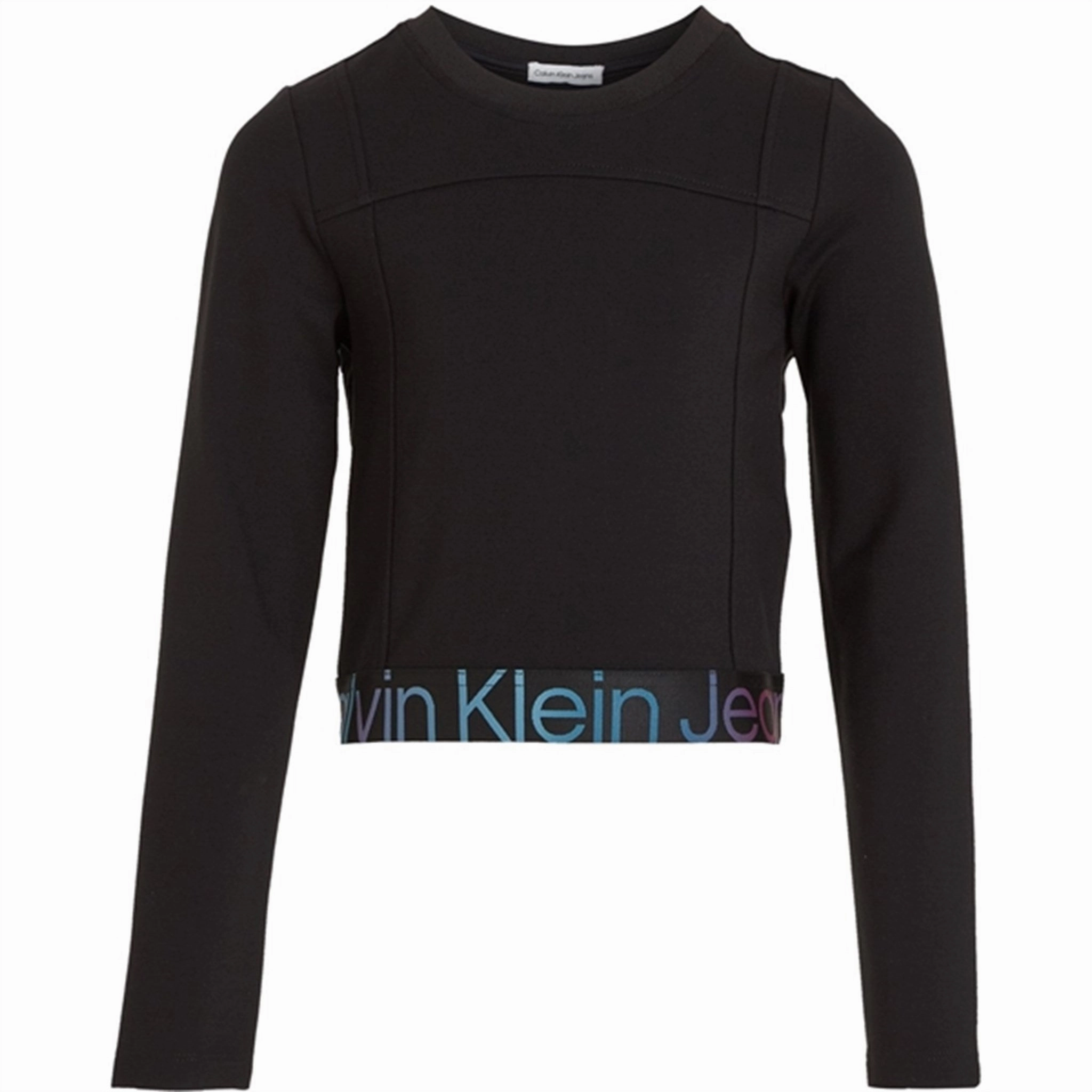 Seamless Shoulder Snug feel Calvin Klein Punto Tape Ls Top Ck Black