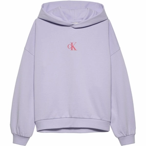Rain Wear Mediterranean style Calvin Klein Purple Heather Flower Back Graphic Hoodie