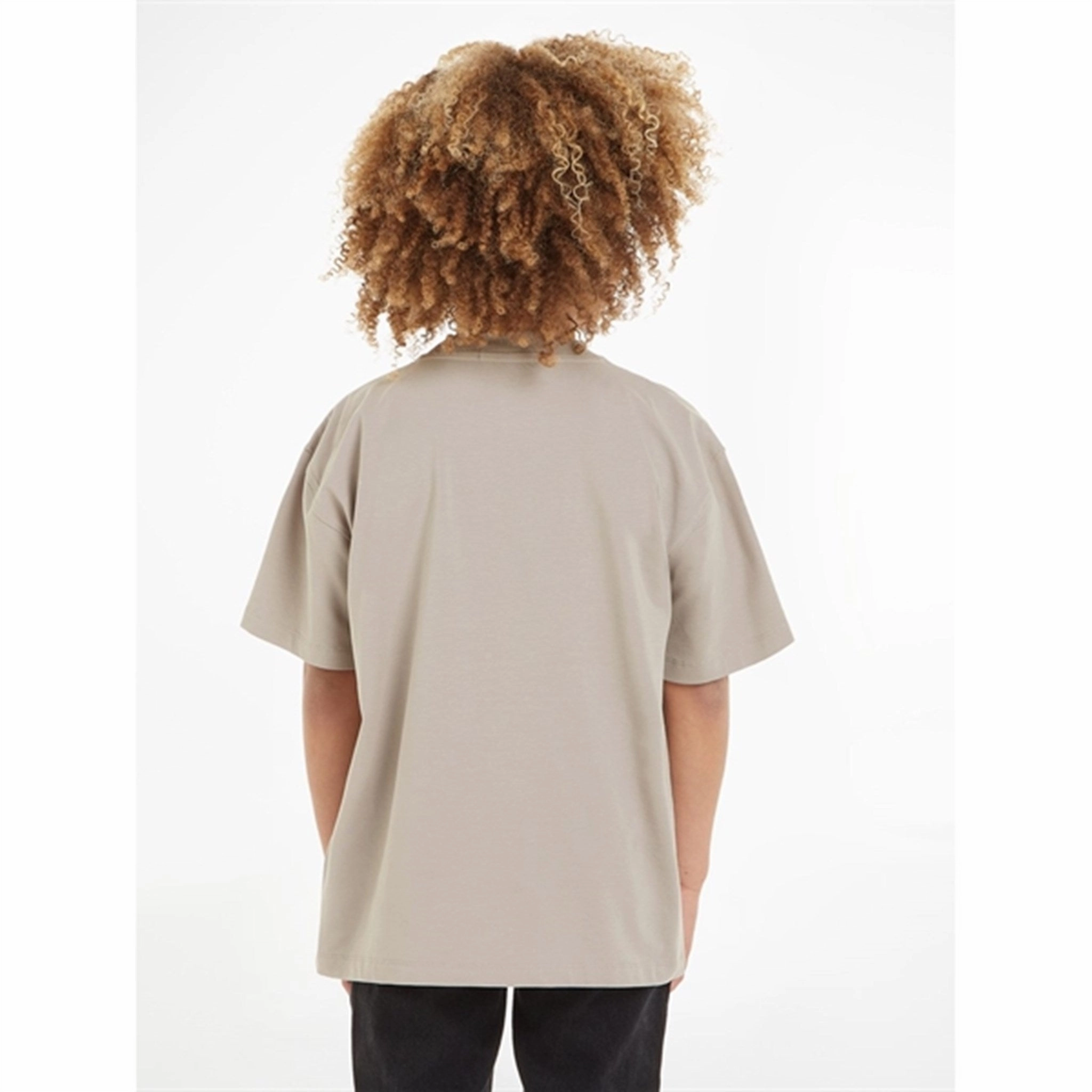 Calvin Klein Raised Embroidery T-shirt Porpoise Versatile Wear Good stretch