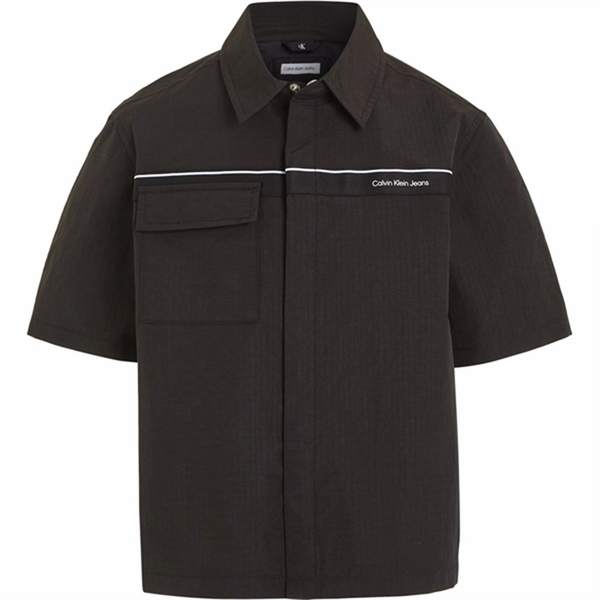Calvin Klein Ripstop Tape Shirt Ck Black Modern Fashion
