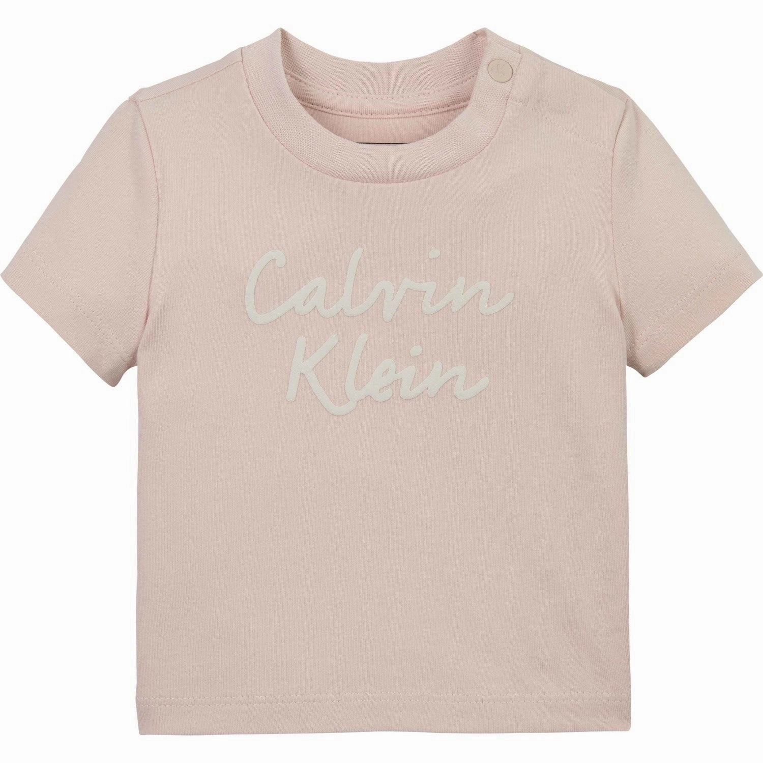 Light and Breezy Calvin Klein Silver Peony Colour Logo Ss T-Shirt