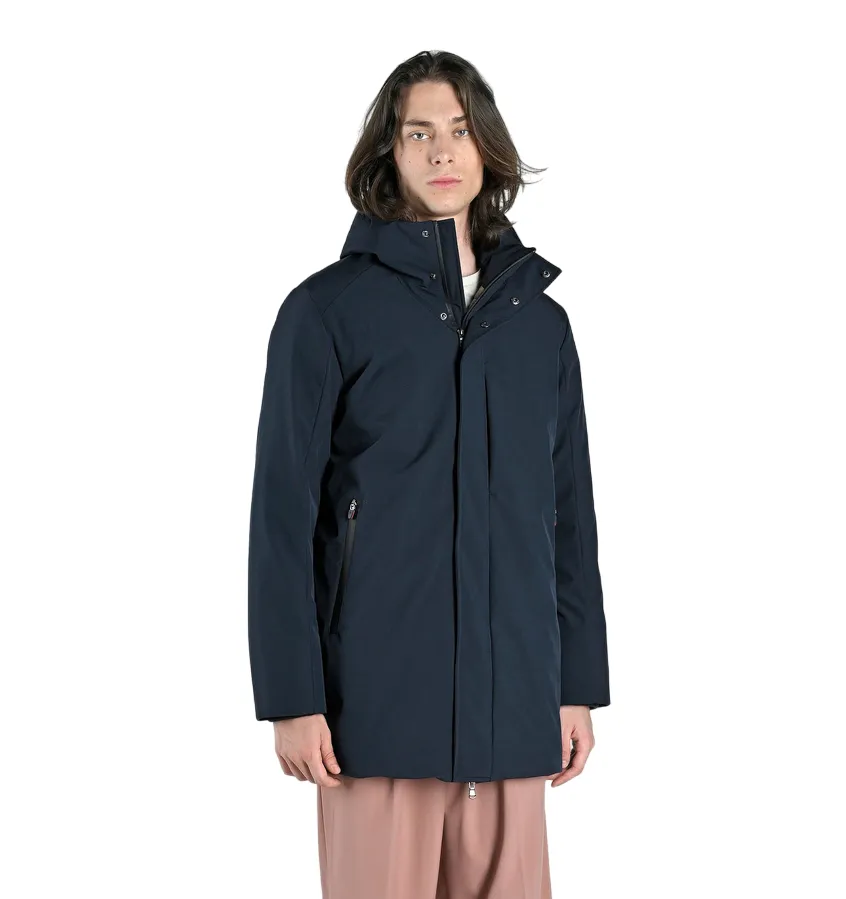 DropShoulder Hexagonal Quilted Pattern Canadian Giacca Parka da uomo City 4 CN.G223352/DKNAV blu