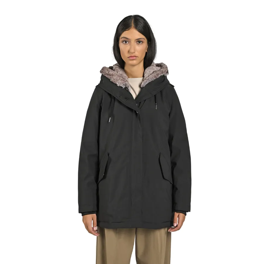 Thermoregulating Insulation Beauty Canadian parka da donna con ecopelliccia Lanigan Tech CN.G224064W/BLA nero